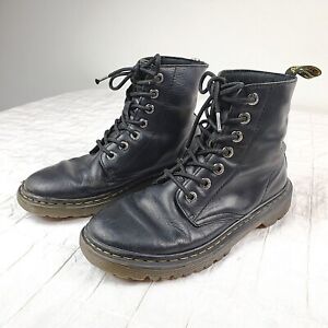 DOC DR MARTENS LUANA AIR WAIR Women's Ankle Boots Black Leather Size 7 FLAW