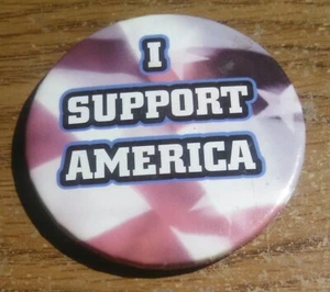 I SUPPORT AMERICA Large Pin Back Button Accessory TRUMP TYPE BUTTON - Picture 1 of 2