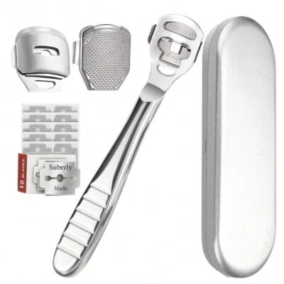 Stainless Steel Foot File with 10 Blades - Callus Remover Pedicure Tool Set - Image 1 of 4