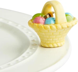 Nora Fleming a Tisket, a Tasket (Basket with Eggs) A214 - Hand-Painted Ceramic H - Picture 1 of 12