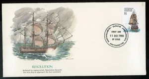 AUSTRALIAN ANTARTIC TERRITORY 1981 FIRST DAY COVER, SHIPS, RESOLUTION !! N45 - Picture 1 of 2