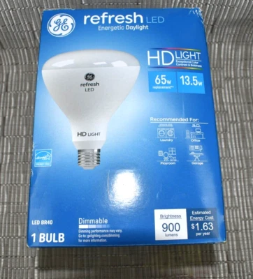 Ge Lighting  Refresh HD LED Light Bulb Daylight, BR40, 900 Lumens, 65w/13.5 Watt - Image 1 of 3