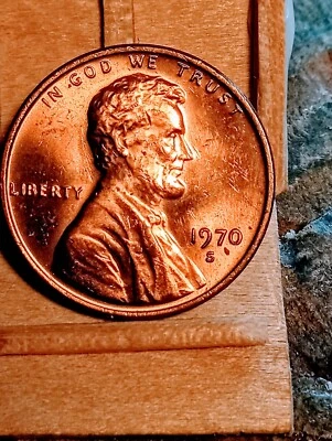 1970-S Lincoln Cent RPM/MS/BU Triple Struck Mintmark! - Image 1 of 4