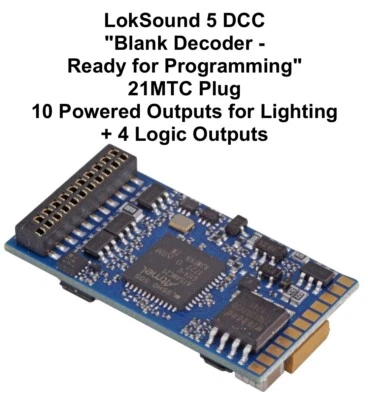 ESU LokSound V5.0 DCC 21 MTC (21 Pin) Blank Decoder NEM6660   58429 - Image 1 of 3