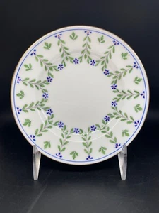 6" Minton Green Garland Blue & Red Flowers Gold Edge Bread & Butter Plates-3 - Picture 1 of 11