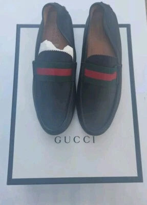 Gucci Men’s Miro Leather Loafers Drivers Black 304763  Size G 9 Authentic - Image 1 of 4