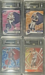 🔥 Lote de 4 tarjetas paralelas Tom Brady Prizm GEMA GRADUADA COMO NUEVA - Fútbol americano raro NFL GOAT - Imagen 1 de 10