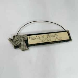 Wanddeko Familie & Freunde versammeln sich hier Schild Deko Barnwood - Bild 1 von 4