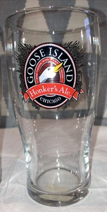 4 auténticos vasos de cerveza de pinta Goose Island Honker’s Ale Chicago IL en forma de tulipán - Imagen 1 de 3