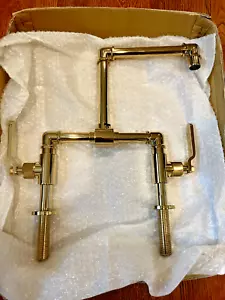 Grifo de baño ISI Edison Bridge SOLO manijas de palanca latón pulido CAJA ABIERTA - Imagen 1 de 2