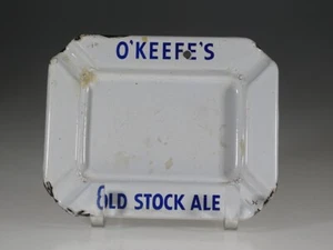 Vintage White Porcelain Enamel O'Keefe's Old Stock Ale Ashtray c.1930 - Picture 1 of 3