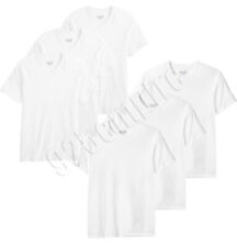 3 or 6 Pack Men Undershirt V Neck Crew Tagless White 100% Cotton Size:S/M/X/XL