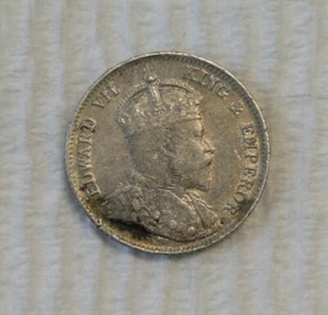 1904 HONG KONG BRITISH COLONY - .800 SILVER 10 Cents - Picture 1 of 2