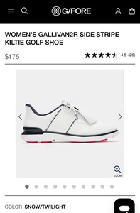 G FORE WOMEN'S GALLIVAN2R SIDE STRIPE KILTIE GOLF SHOE style # GLF000037 - Picture 1 of 13
