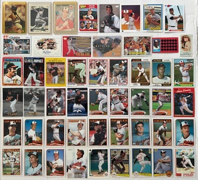 Lote de 51 cartas colecionáveis de beisebol Baltimore Orioles anos 1970 - 2000 com HOFers novato - Imagem 1 de 4