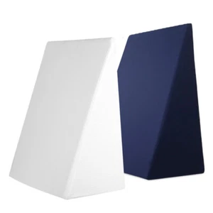 Giselle Bedding Wedge Pillows Memory Foam Pillow Neck Back Support White Blue - Picture 1 of 7