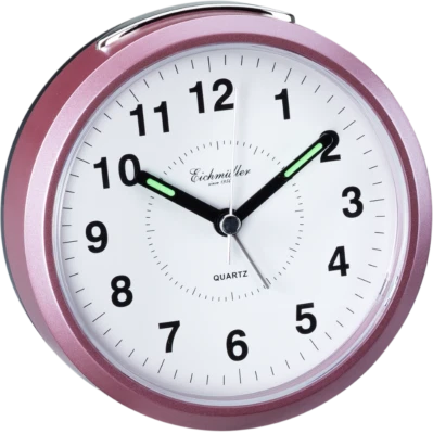 Eichmüller Despertador Mecanismo de Cuarzo Repetición de Alarma Rosa Plástico - Imagen 1 de 2