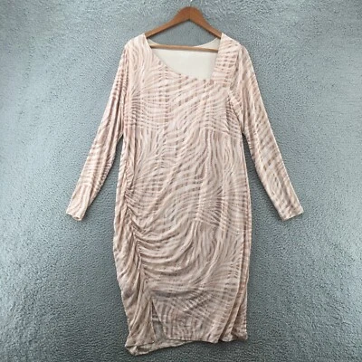 Isabel By Ingrid & Isabel Maternity Bodycon Dress Women XL Beige Long Sleeve NEW - Image 1 of 4