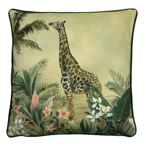Manyara Giraffe velvet cushion Covers by Evans Lichfield - Picture 1 of 2