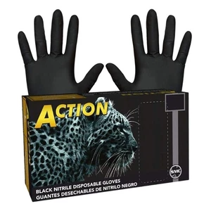 Nitrile Black Disposable Gloves - 6 mil, Latex-Free, Powder-Free, Rubber Glov... - Picture 1 of 6