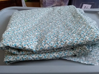 Fabric Light Blue 100% cotton  approx, 3 meters +  - Image 1 of 4