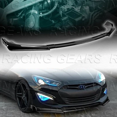 Spoiler labial dianteiro pintado de preto estilo KS PARA 13-16 HYUNDAI GENESIS COUPE - Imagem 1 de 4