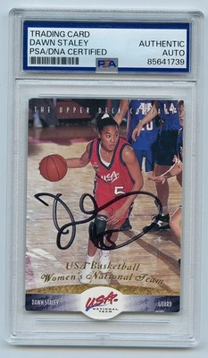 Dawn Staley Team USA Autographed Signed 1996 Upper Deck Card #69 PSA/DNA Slab - Image 1 of 2