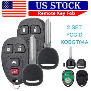 2 Remote Fob Key for 2005 2006 2007 2008 Pontiac G6 Grand Prix Solstice KOBGT04A - Picture 1 of 10
