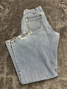 Cinch Up Mens White Label Relaxed Fit Dark Stonewash Jeans 32x30 Distressed - Picture 1 of 13