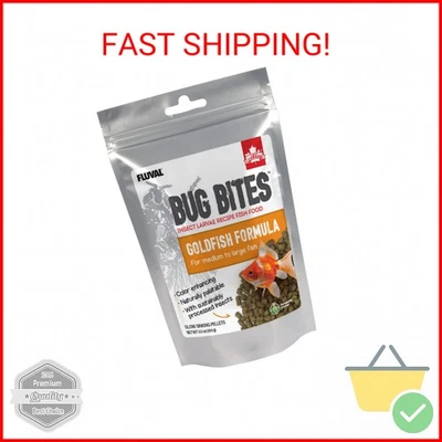 Alimento para peces dorados Fluval Bug Bites, pellets para peces de tamaño mediano a grande, 3,5 Foto 1 de 2