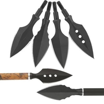 Traditional Broadheads Arrowhead Crossbow Archery Screw Tip Point Arrows Hunting - Image 1 of 4