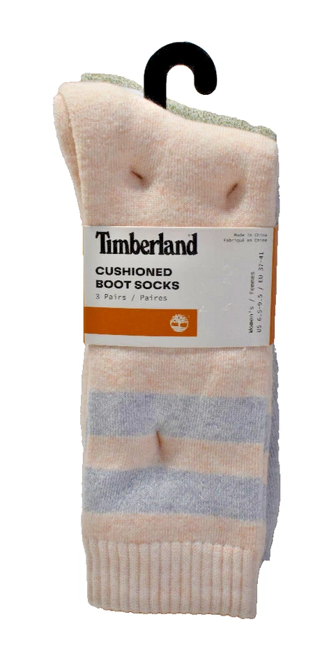 Women’s Timberland Cushioned Boot Socks Size 6.5-9.5 … 3 Pairs Stripes