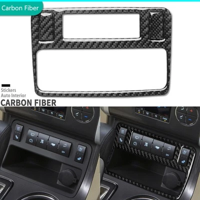 Real Carbon Fiber Console Seat Heated Button Cover For Chevrolet Traverse 09-12 - Image 1 of 4