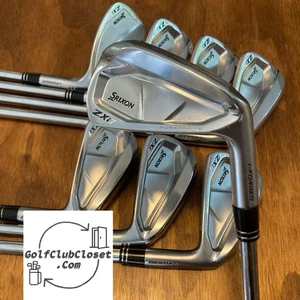 Srixon Zxi7 Forged Iron Set / 4-AW Stiff Flex AMT Black Steel Shafts - Picture 1 of 10