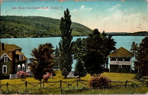 Cartolina Lago Morey da Breezy Beach Fairlee Vermont Divisa Indietro Pubblicata 1912 - Foto 1 di 3