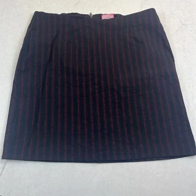 Vtg. Pinstripe Short Skirt. Size 3. Polyester Blend. Stretchy  - Image 1 of 4