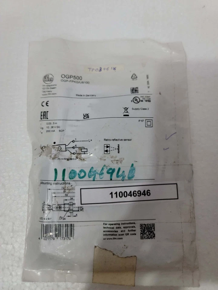 1SENSOR × IFM OGP500 SENSOR - Image 1 of 4