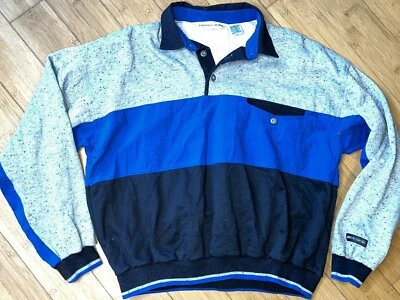 Moletom Vintage Masculino Médio Pierre Cardin 80’s Golared Pullover Tri Blend - Imagem 1 de 4