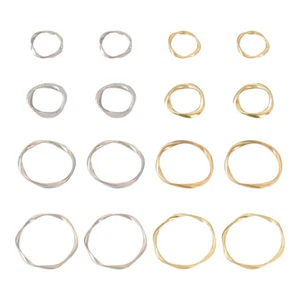 50 piezas anillos de enlace redondos de aleación marcos circulares retorcidos 16-40 mm bisel abierto dijes - Imagen 1 de 8