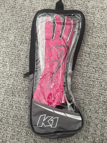 Brand New W/Packaging K1 Custom Track1 Pink/ Black Racing Glove  4XS RaceGear Cover