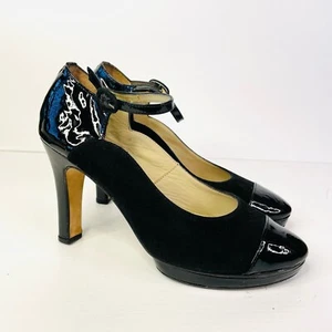 Repetto Size 39.5 (8.5) Black Leather & Suede Platform Heels French Designer - Picture 1 of 20