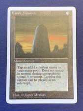 Basalt Monolith EX mtg Unlimited 1993 Magic the Gathering LP