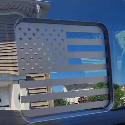 Fits 2015-2021 Ford F150 F250 F350 Rear Back Window American Flag Decal Sticker Foto 1 de 4