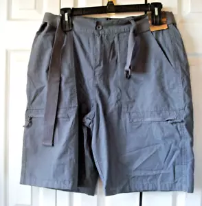 Pantalones Cortos Hombre con Cinturón Gris Talla 40 Roebuck NUEVO - Imagen 1 de 2