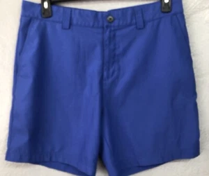 Adidas Climalite Golf Shorts Mens 34 Blue Performance Wicking Casual Flat Front - Picture 1 of 6