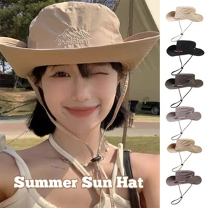 Breathable Unisex Summer Outdoor Bucket Hat Wide Brim UV Protection Sun Cap - Picture 1 of 20