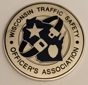 WISCONSIN VERKEHRSSICHERHEIT OFFIZIERSVEREINIGUNG POLIZEI SHERIFF HERAUSFORDERUNG MÜNZE - Bild 1 von 5
