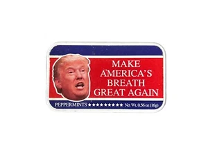 Donald Trump make America’s  breath Great Again Empty Mint Tin F23 - Picture 1 of 3