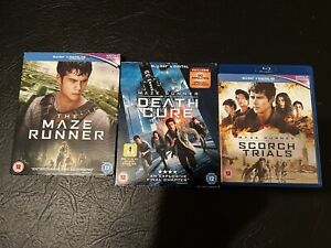 ALL 3 x Maze Runner Blu-ray Films Complete Boxset - Scorch Trials Death Cure 