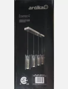 Artika Essence 27W Chrom integrierte LED 4 Pendelleuchten Kronleuchter - Bild 1 von 4